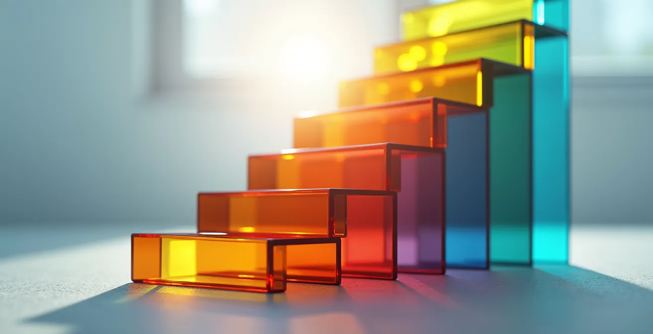 Visualisierung einer strategischen Kompetenzmatrix mit farbcodierten Entwicklungspfaden