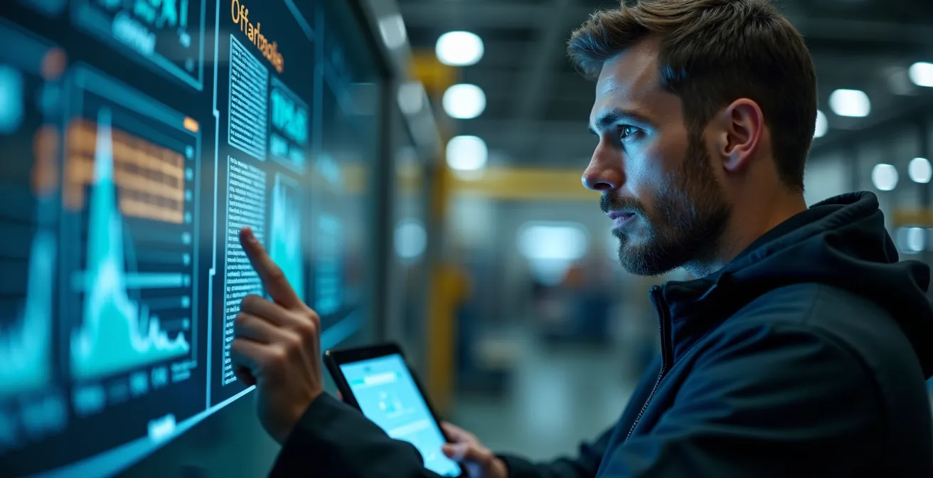 Futuristische Darstellung der Servitisierung im deutschen Maschinenbau