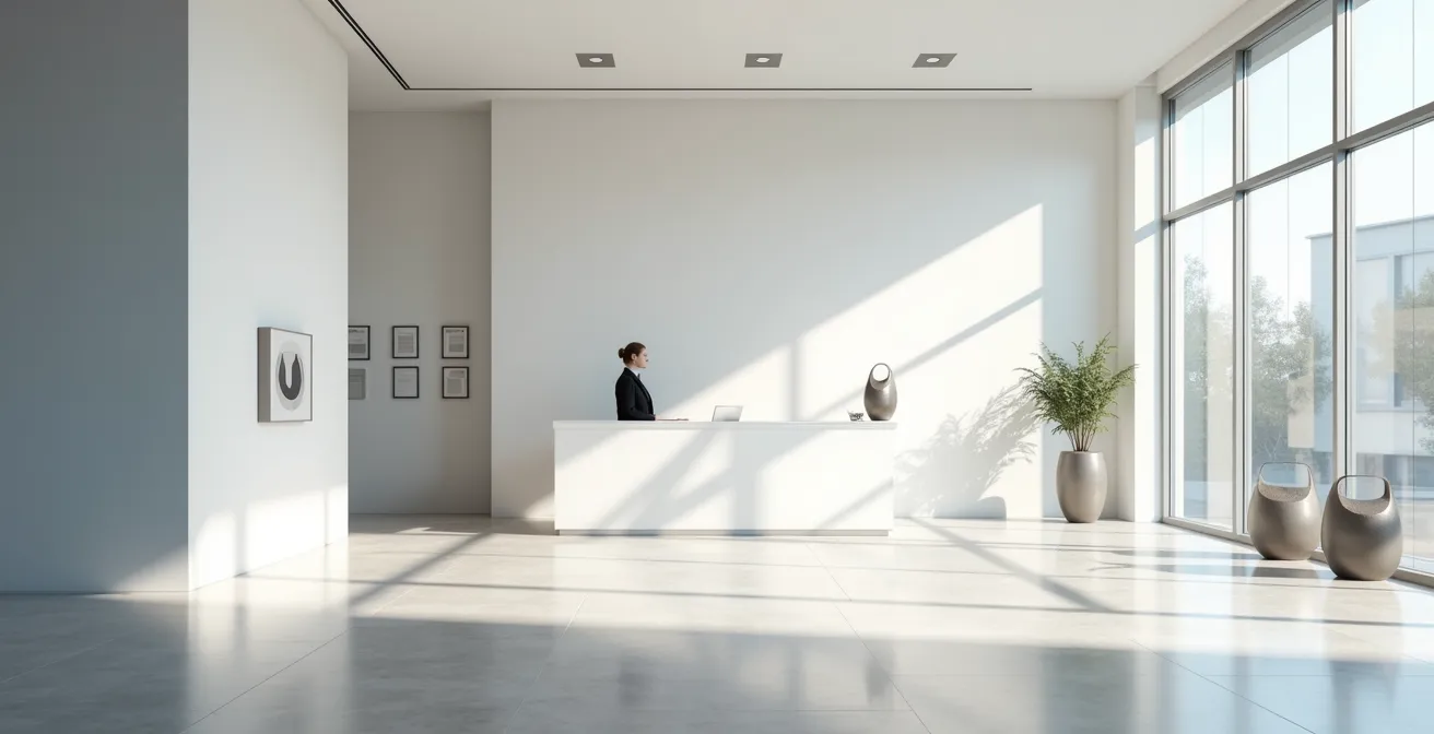 Geschäftsperson präsentiert Sicherheitszertifikate und Vertrauenssiegel