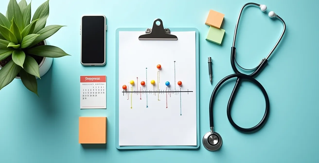 Visueller Vorsorge-Fahrplan für Krankenkassen-Leistungen