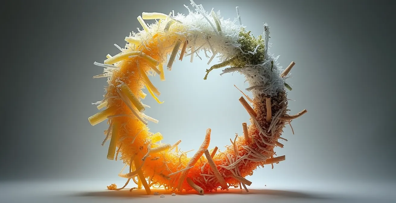 Visualisierung des Recyclingkreislaufs verschiedener Dämmstoffe von der Herstellung bis zur Wiederverwendung