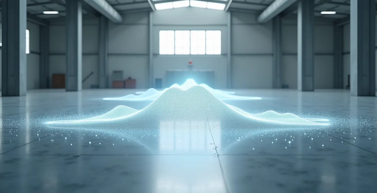 Abstrakte Darstellung prädiktiver Datenanalyse und Zukunftsprognosen