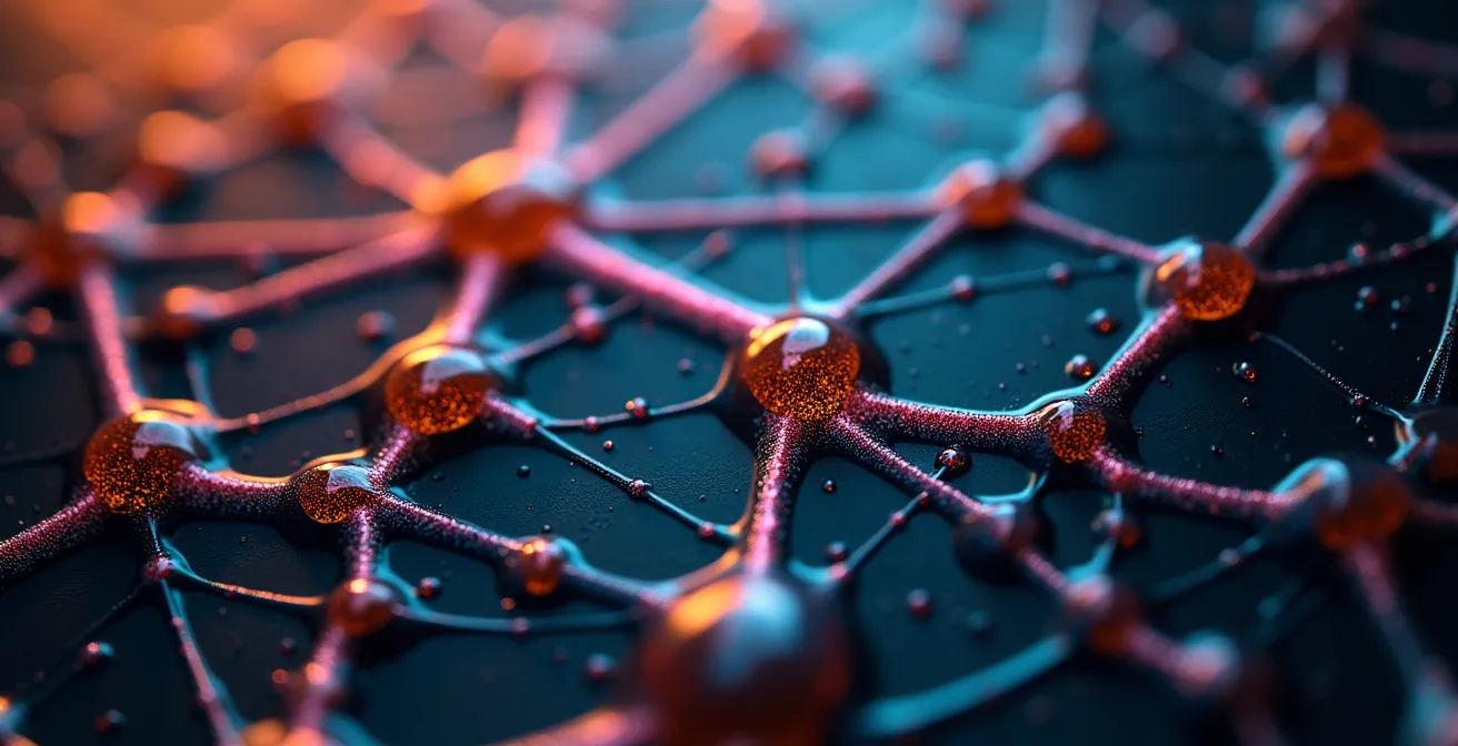 Abstrakte Darstellung psychografischer Datenströme und Verhaltensmuster