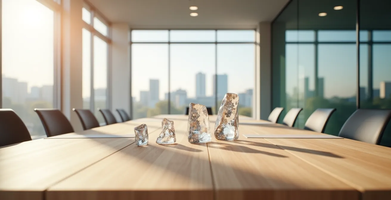 Visualisierung einer Sales-Pipeline in einem modernen deutschen Büroumfeld, die den Fortschritt von Leads darstellt.