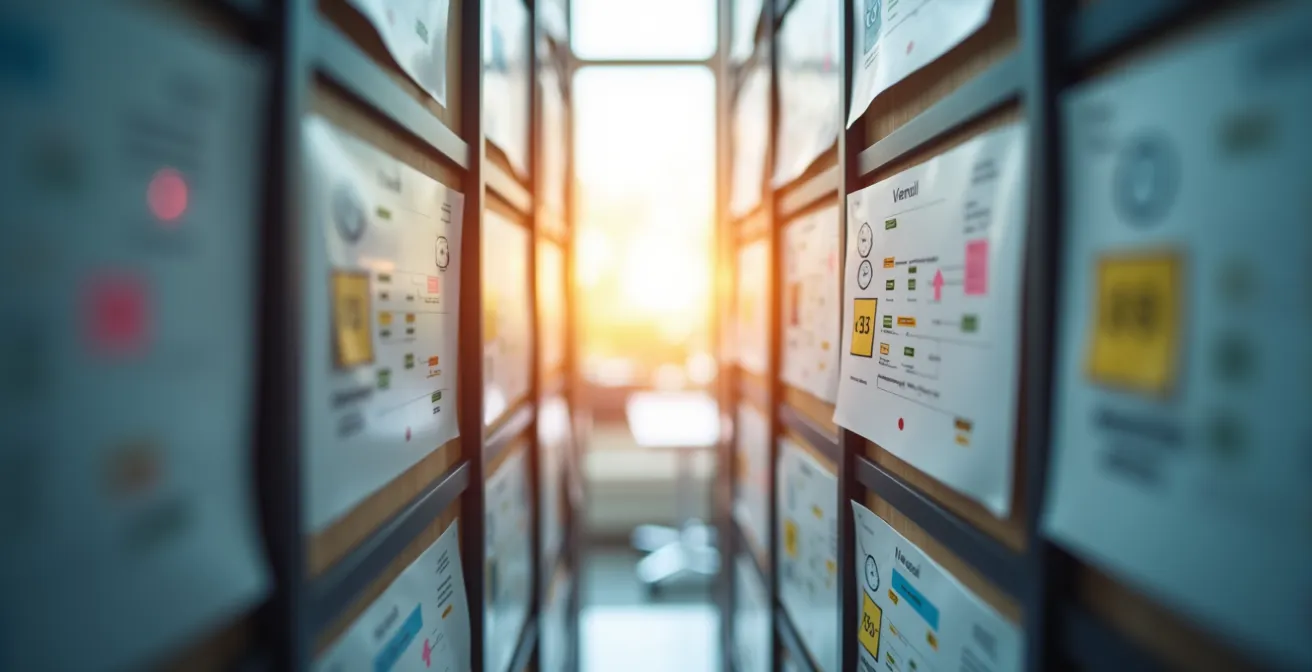 Nahaufnahme von zwei verschiedenen Arbeitsboards nebeneinander